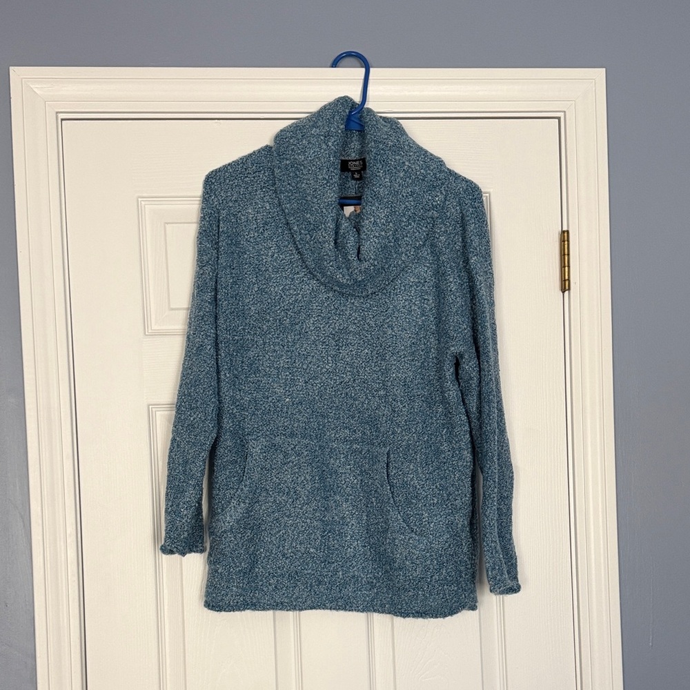 NWT Jones New York Cozy Blue Cowl Neck Sweater*